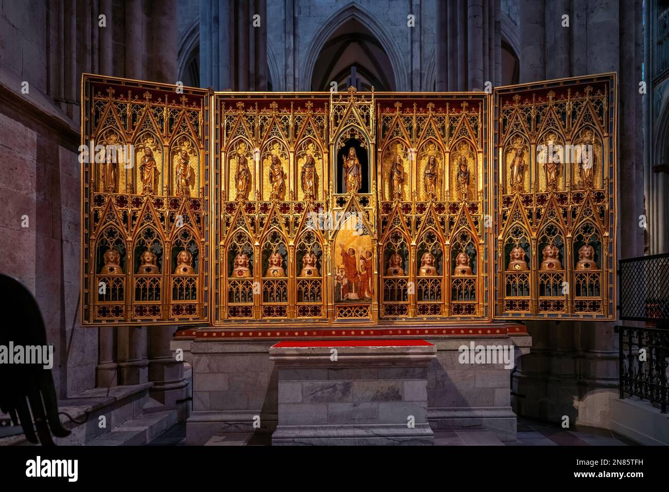 Altar of Poor Clares at Cologne Cathedral Interior - Cologne, Germany Stock Photo