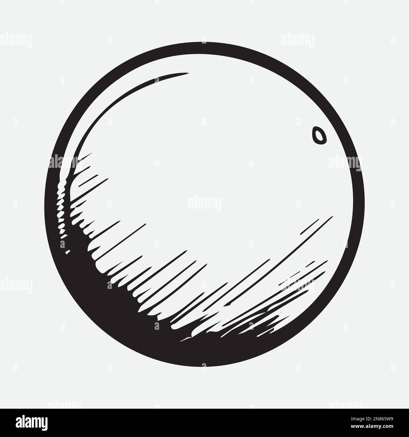 Vector Ball - Black and White Isolated Icon Stock Vector Image & Art ...