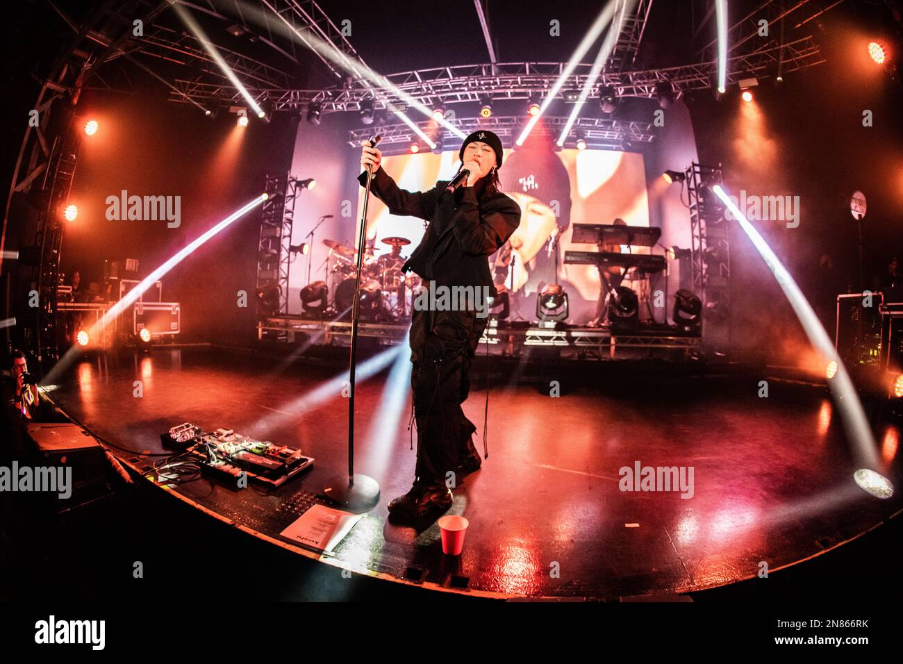 Milan Italy. 10 February 2023. The American singer-songwriter and producer Casey Luong known by his stage name KESHI performs live on stage at Fabrique during the 'Hell & Back Tour'. Stock Photo