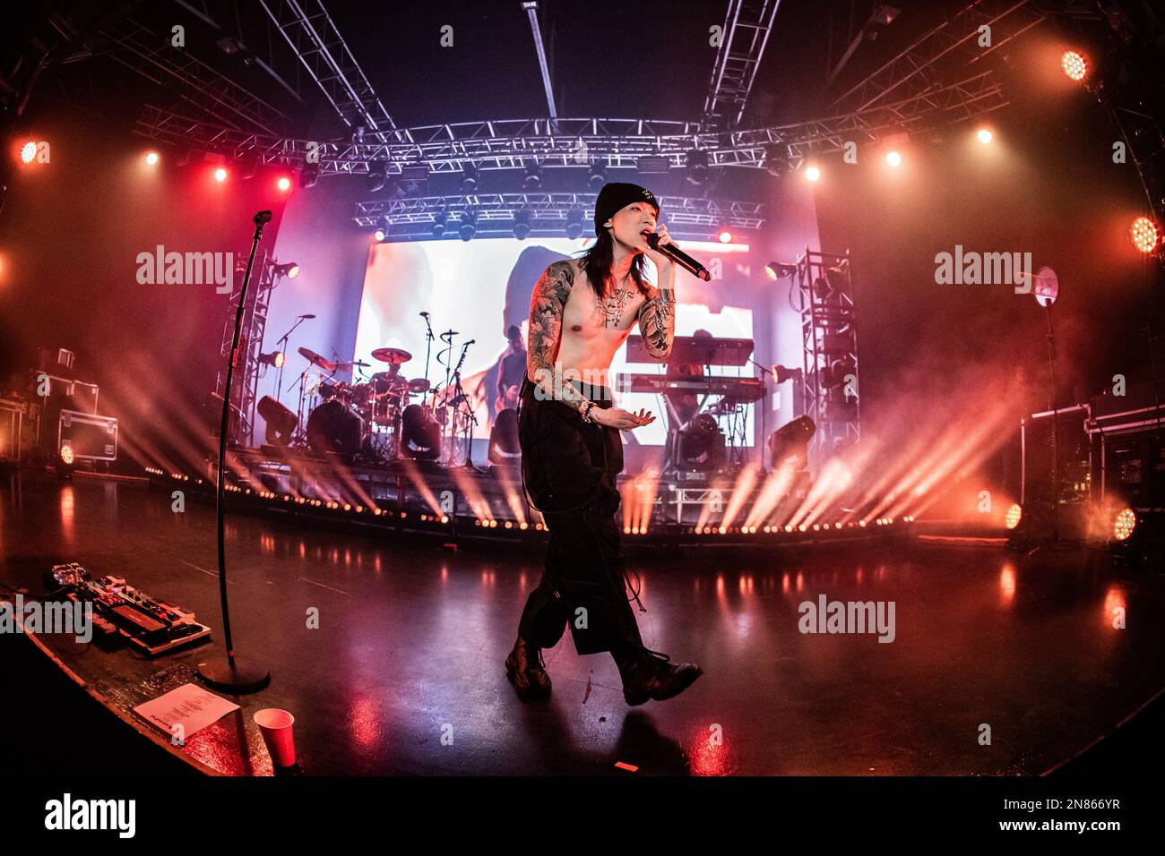 Milan Italy. 10 February 2023. The American singer-songwriter and producer Casey Luong known by his stage name KESHI performs live on stage at Fabrique during the 'Hell & Back Tour'. Stock Photo