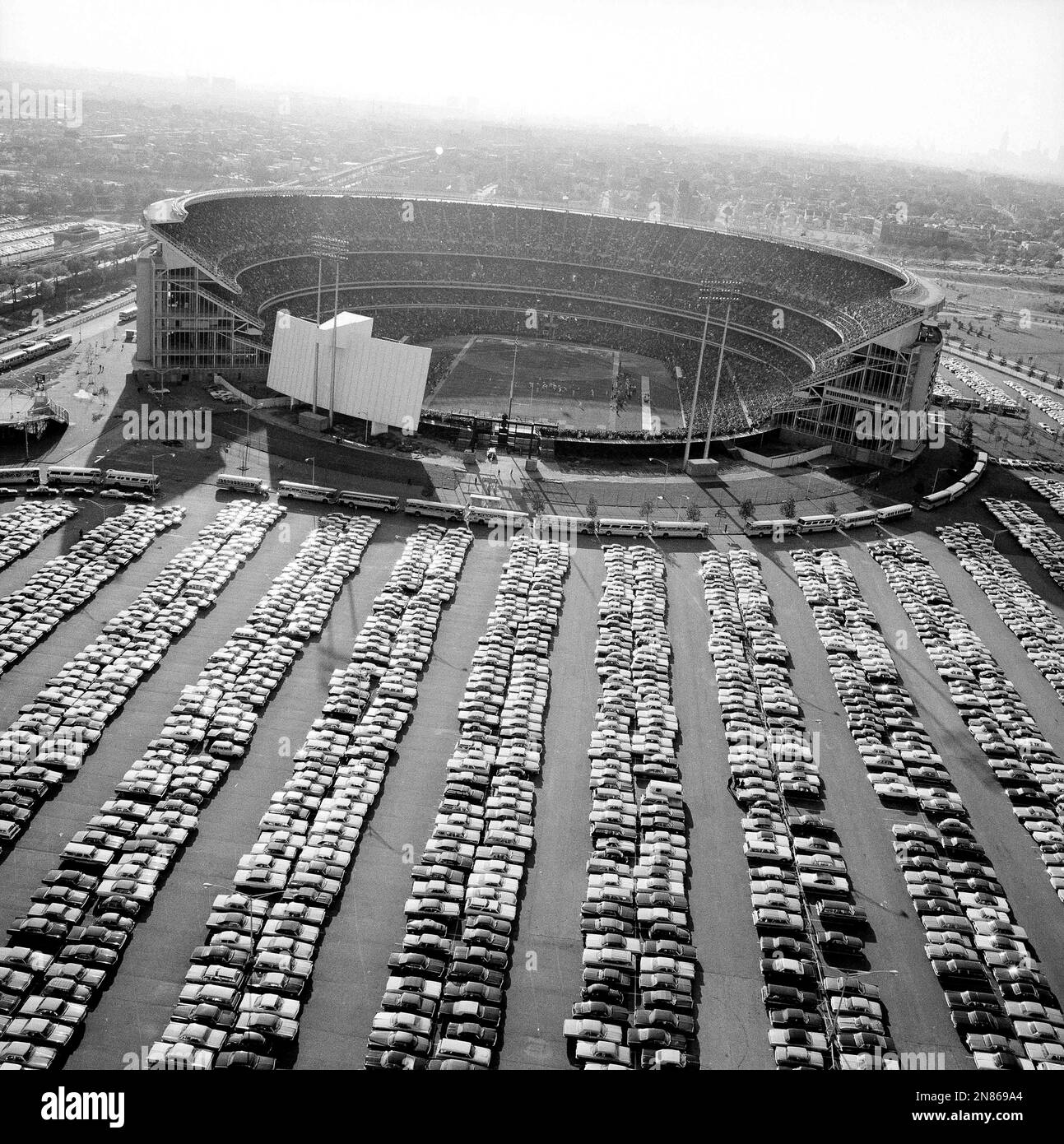 A record crowd of 63,849 jams New York's Shea Stadium, Nov. 16, 1969 at
