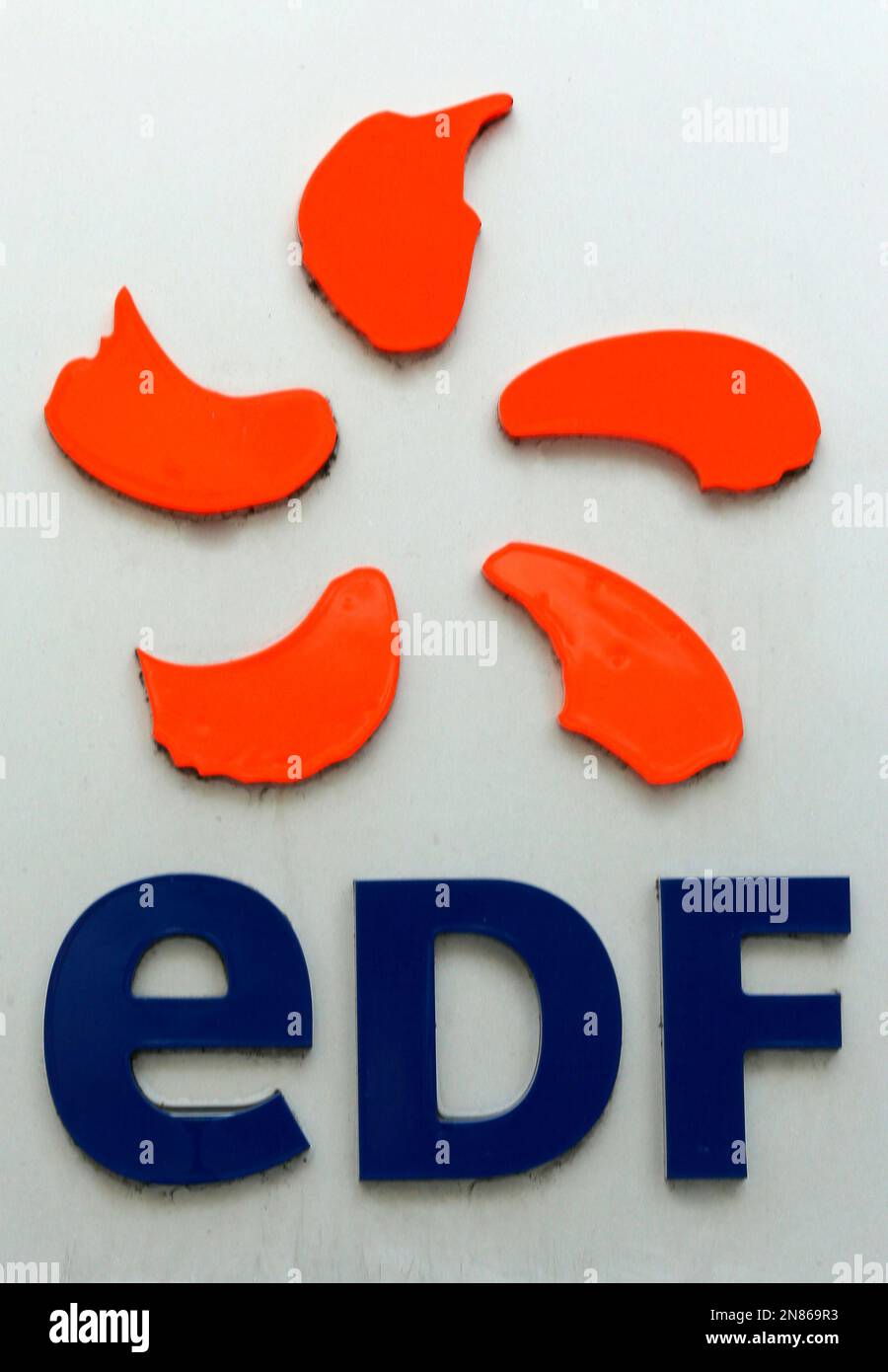 The logo of French utility Electricite de France SA at the headquarters ...