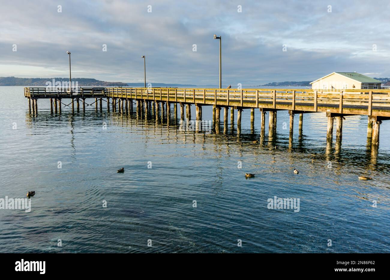 Empty wooden pier hi-res stock photography and images - Alamy