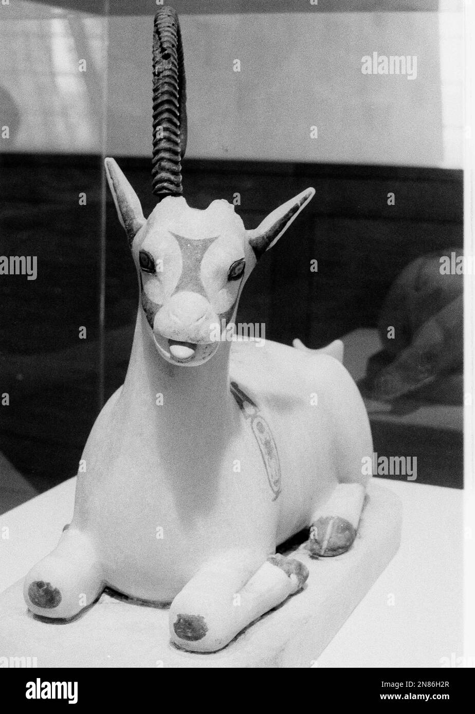 The ibex unguent vase of alabaster and ivory, for perfumes and