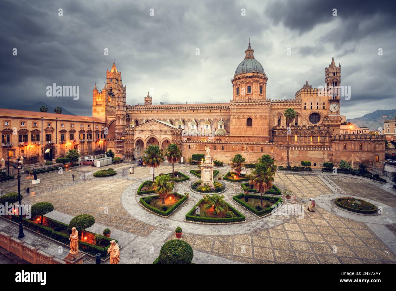 Palermo, Italy at the Palermo Cathedral. Stock Photo
