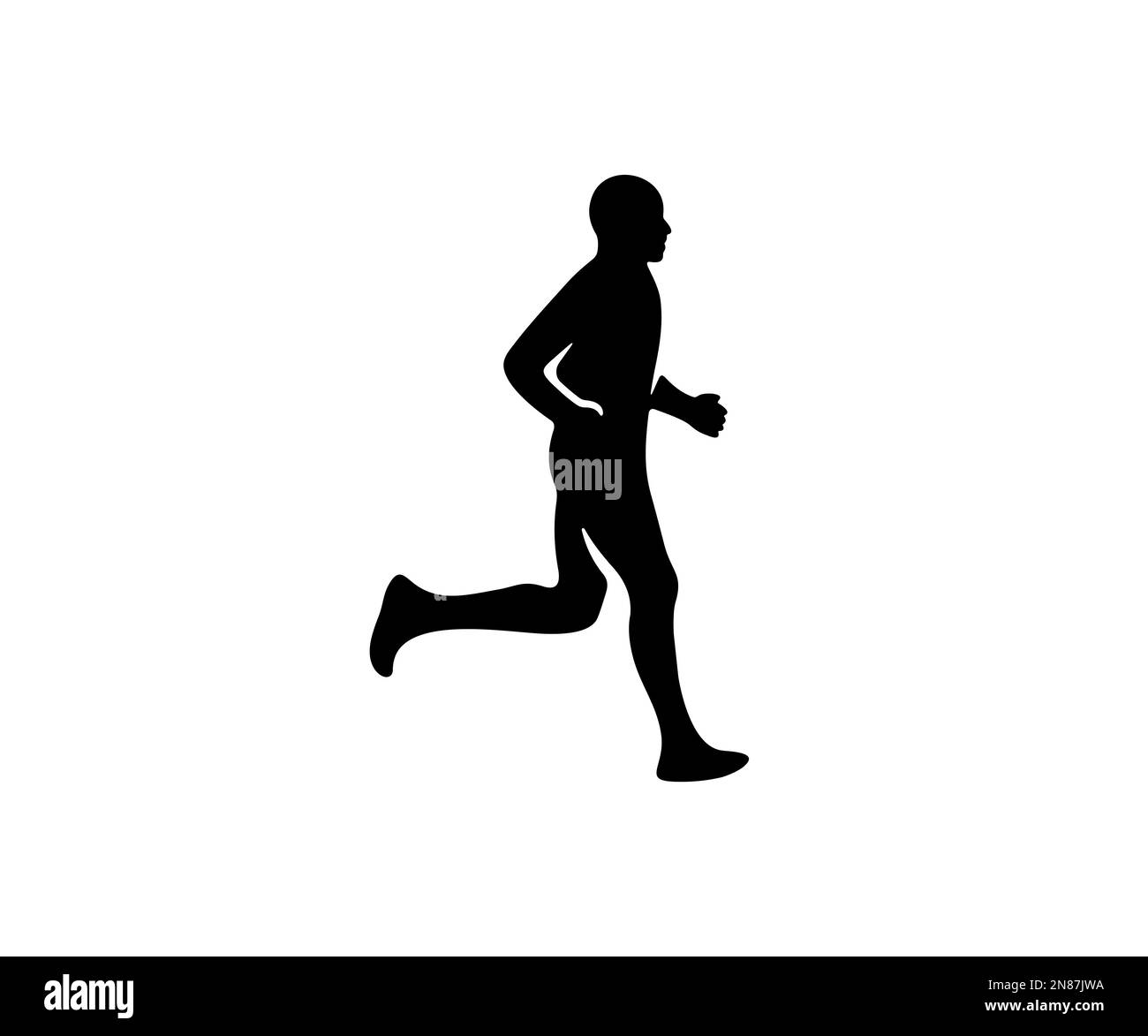 Runner, athlete, running, sport and sporty, silhouette and graphic design. Fitness, athletics, run, marathon run, sprinting and jogging, vector design Stock Vector