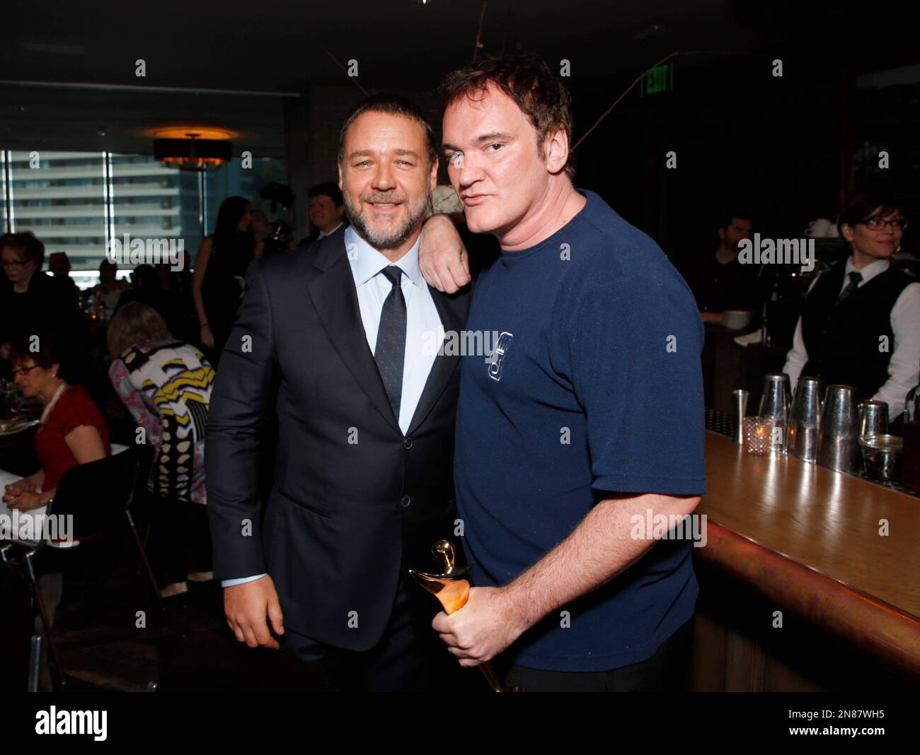 Russell Crowe and Quentin Tarantino attend the Australian Academy Of