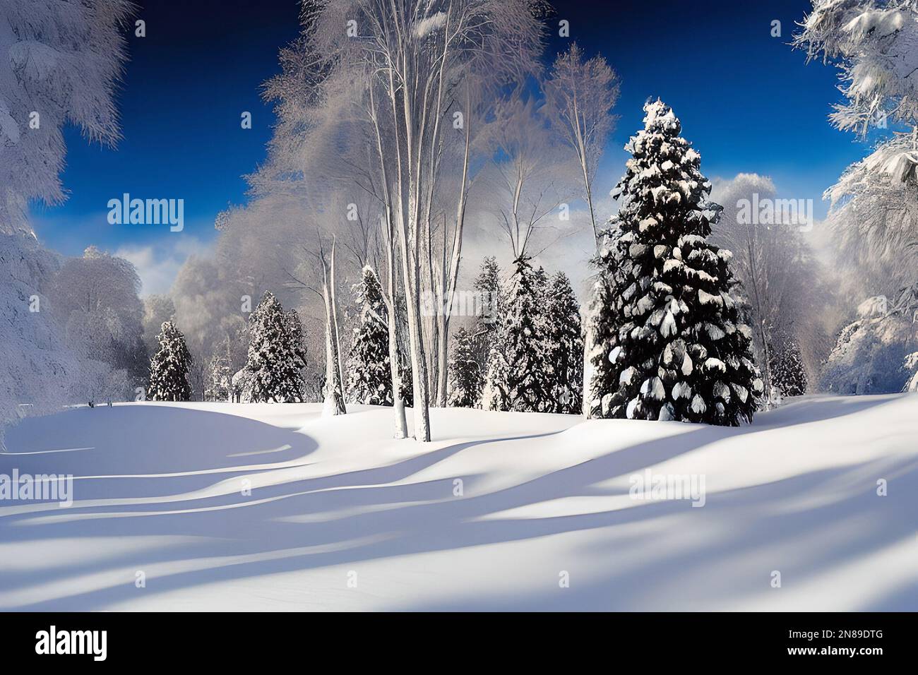 Photo Winter forest Stock Photo