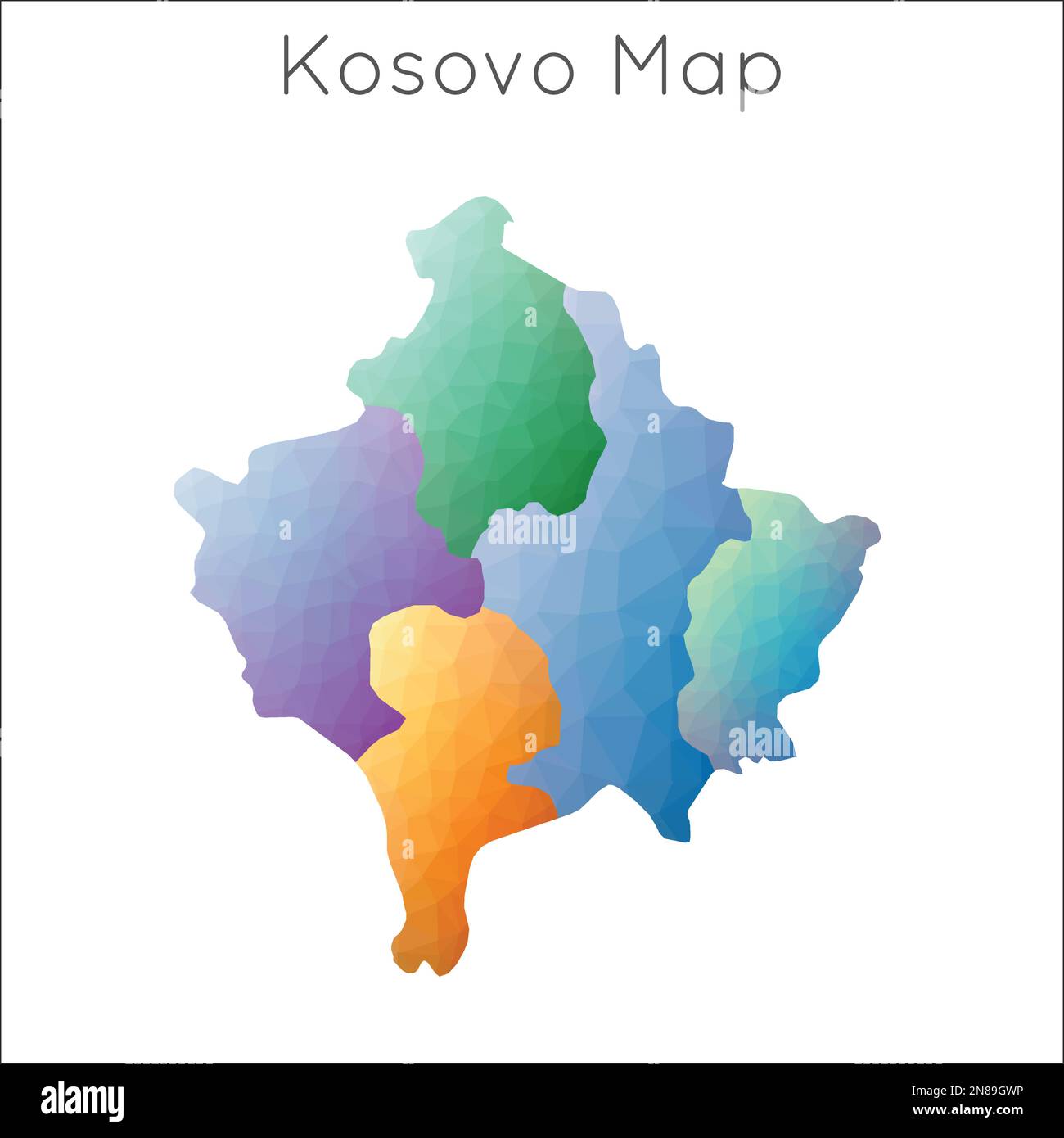 Modern Map - Central Serbia, Vojvodina & Kosovo Stock Vector Image & Art -  Alamy