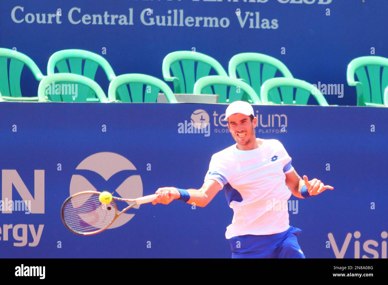 Buenos Aires, Argentina, 11th Feb 2023, Franco Agamenone (ITA) during a match for qualify round of Argentina Open ATP 250 at Central Court of Buenos Aires Lawn Tennis Club
