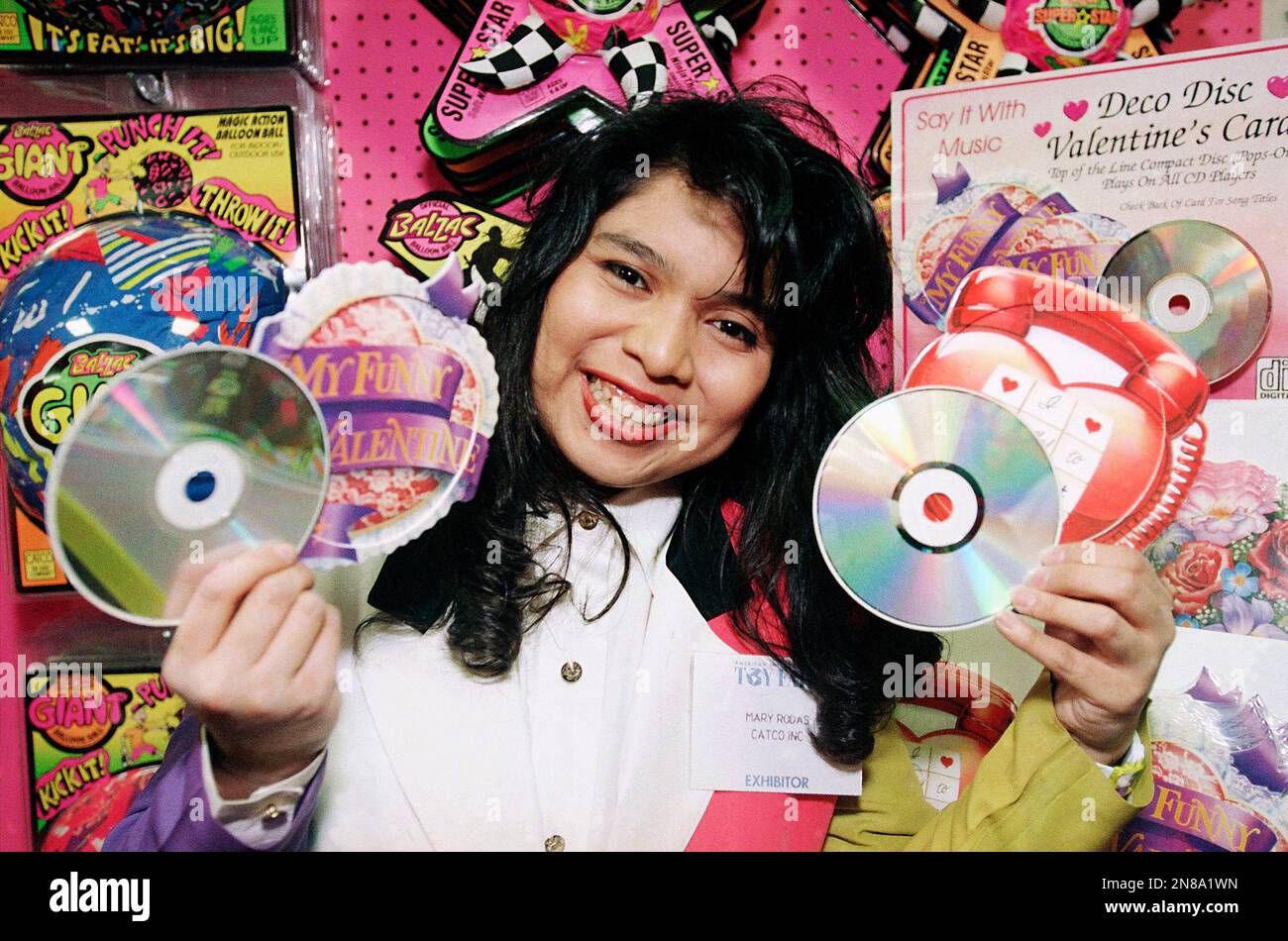 Mary Rodas, 18, vice president of Catco Inc., a $70 million-a-year toymaker, poses at the Toy