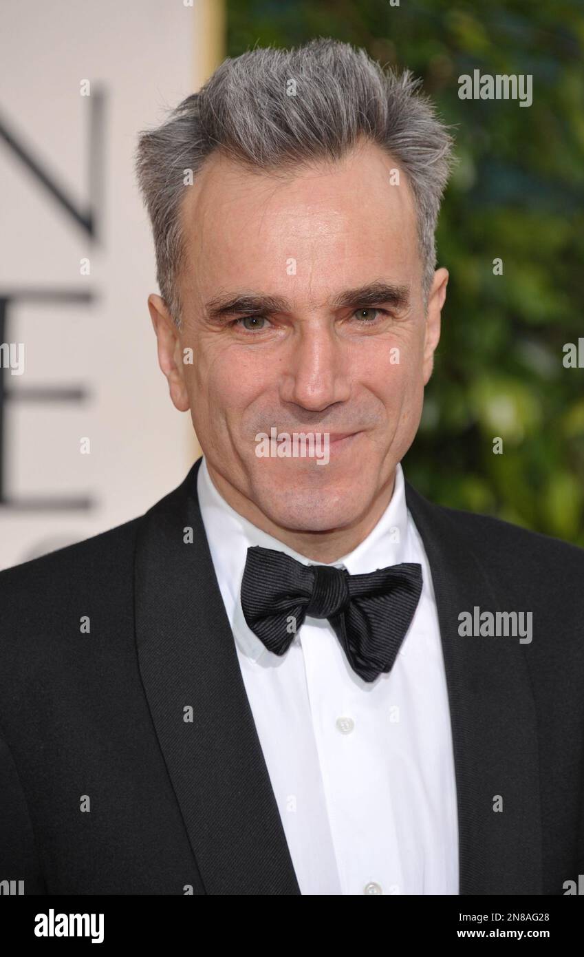 Actor Daniel DayLewis arrives at the 70th Annual Golden Globe Awards at the Beverly Hilton