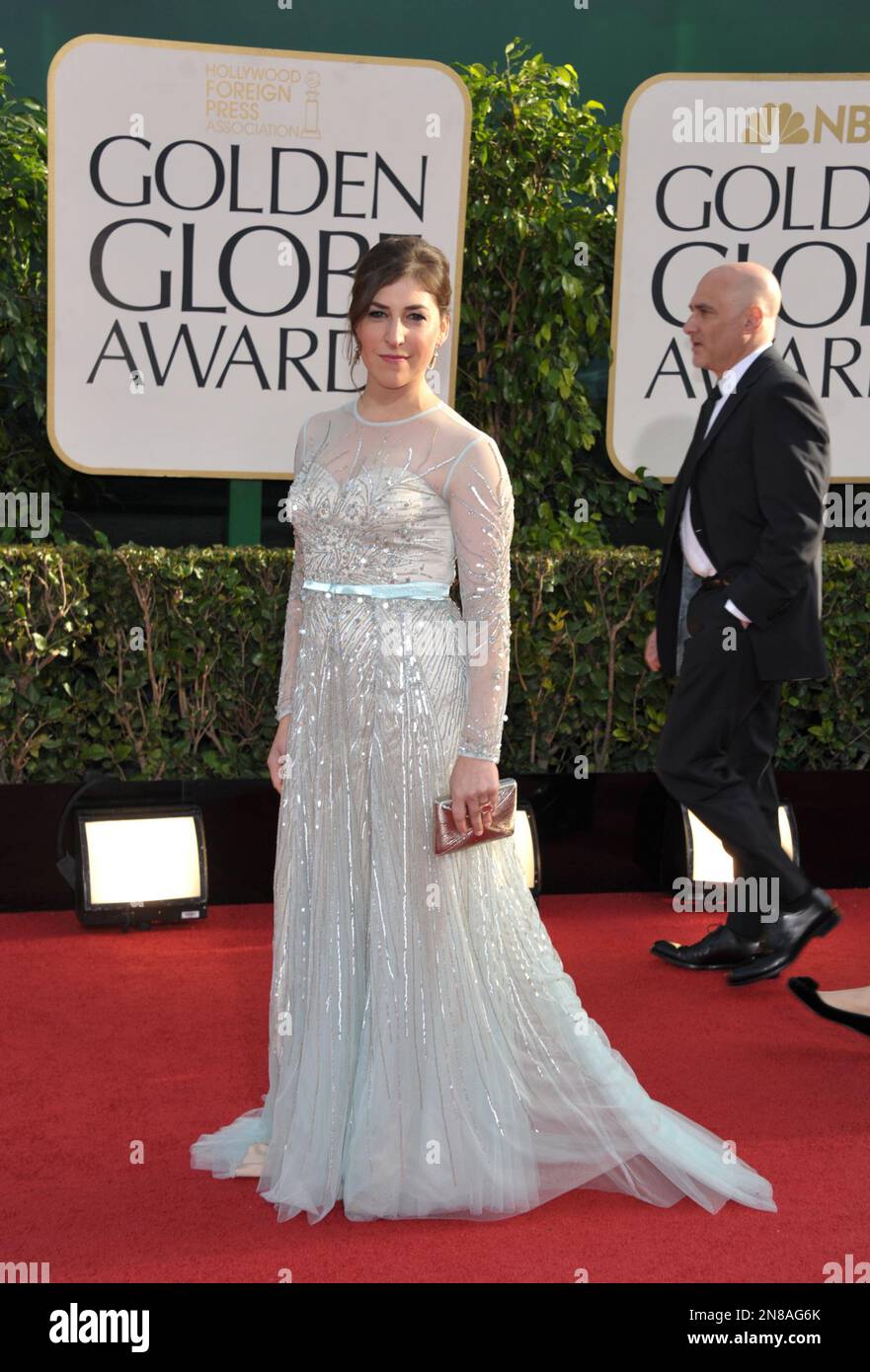 Mayim Bialik at the 70th Annual Golden Globe Awards at the Beverly