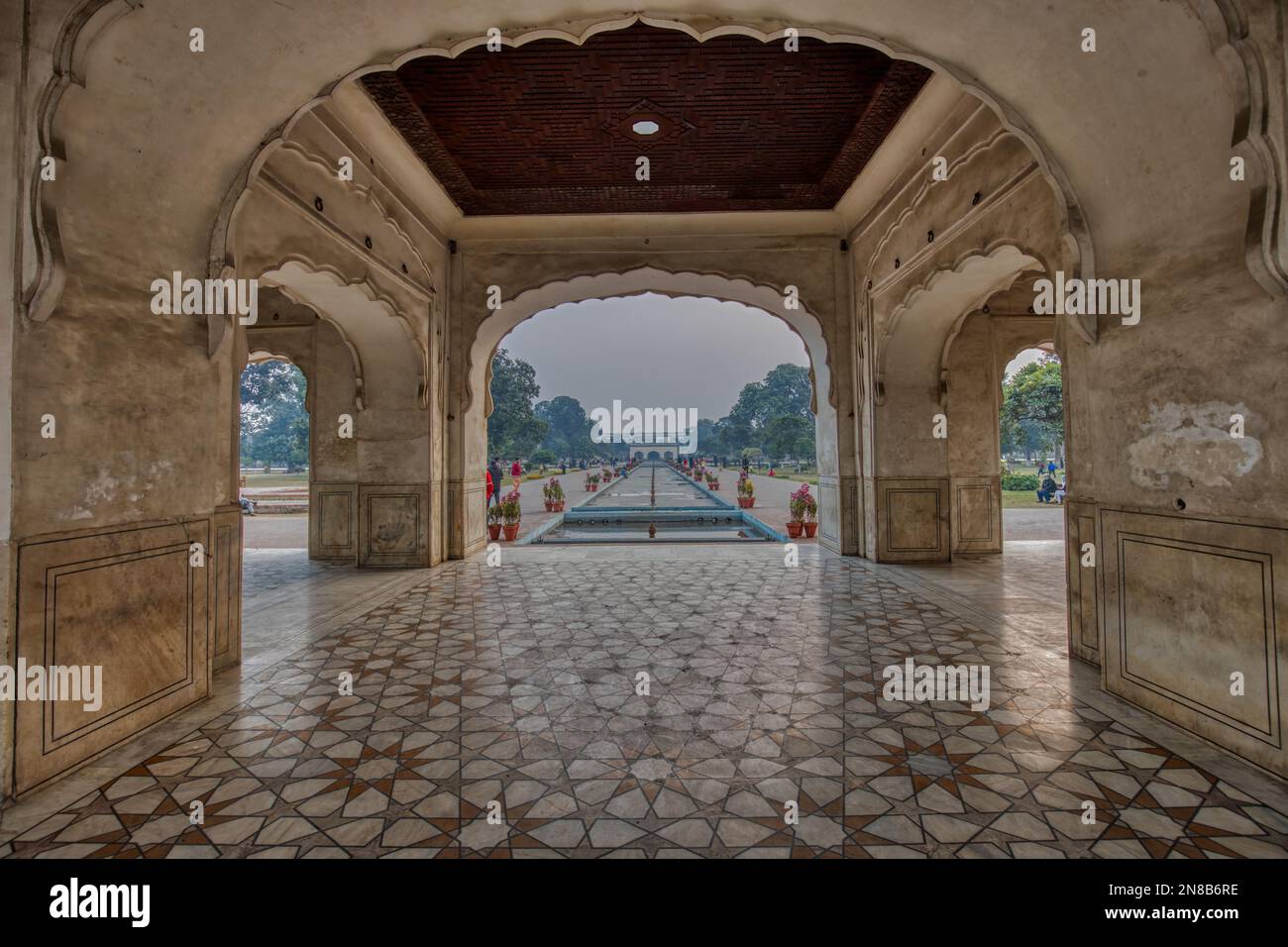 A beautiful shot of the view from the historic Shalamar Bagh in Lahore, Pakistan Stock Photo