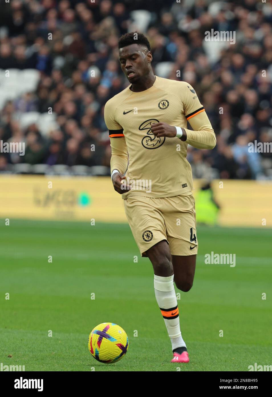 London, UK. 11th Feb, 2023. Chelsea's Benoît Badiashile during English ...