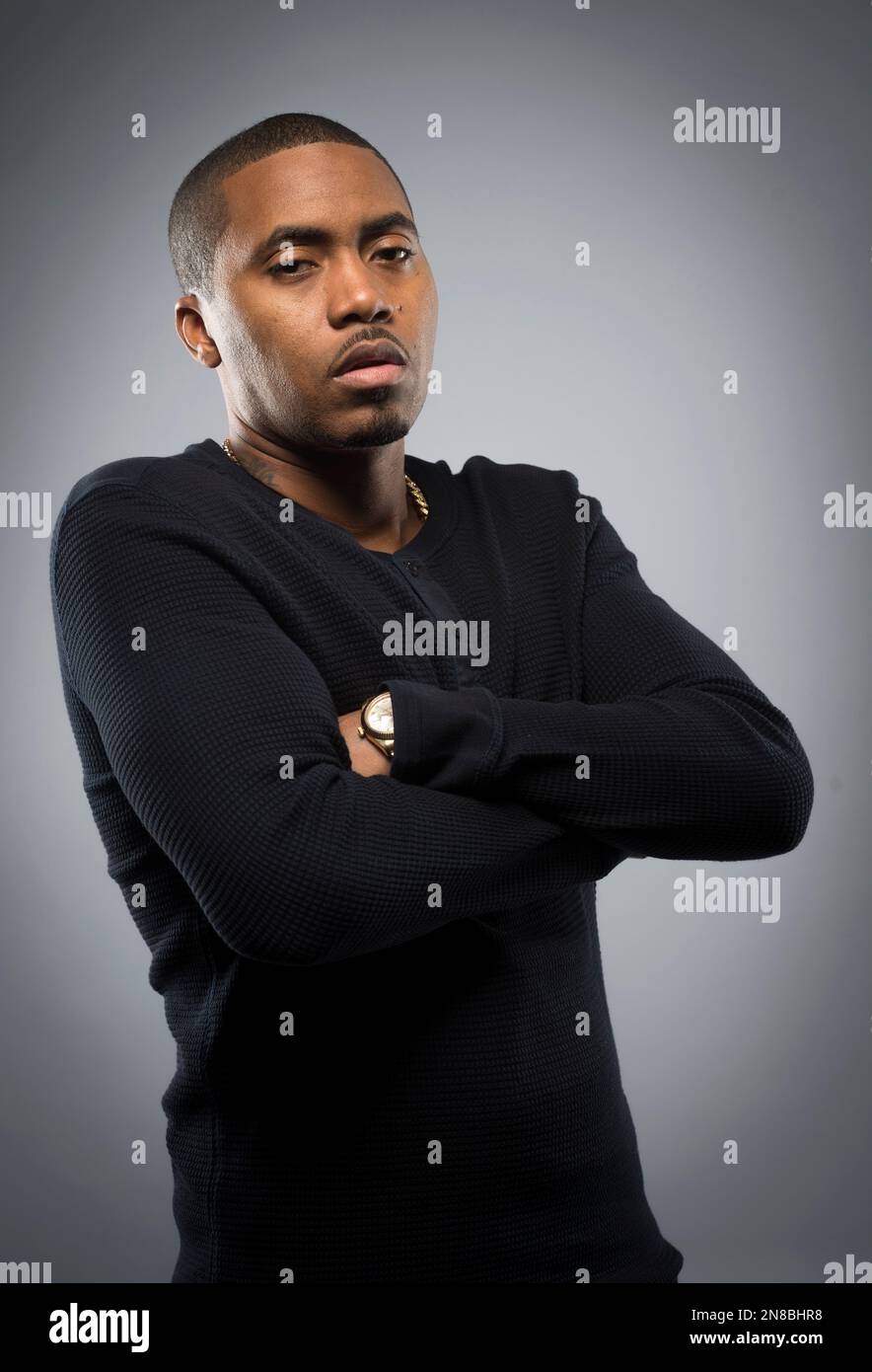 American rapper and actor Nasir Jones, better known as Nas, poses for a ...