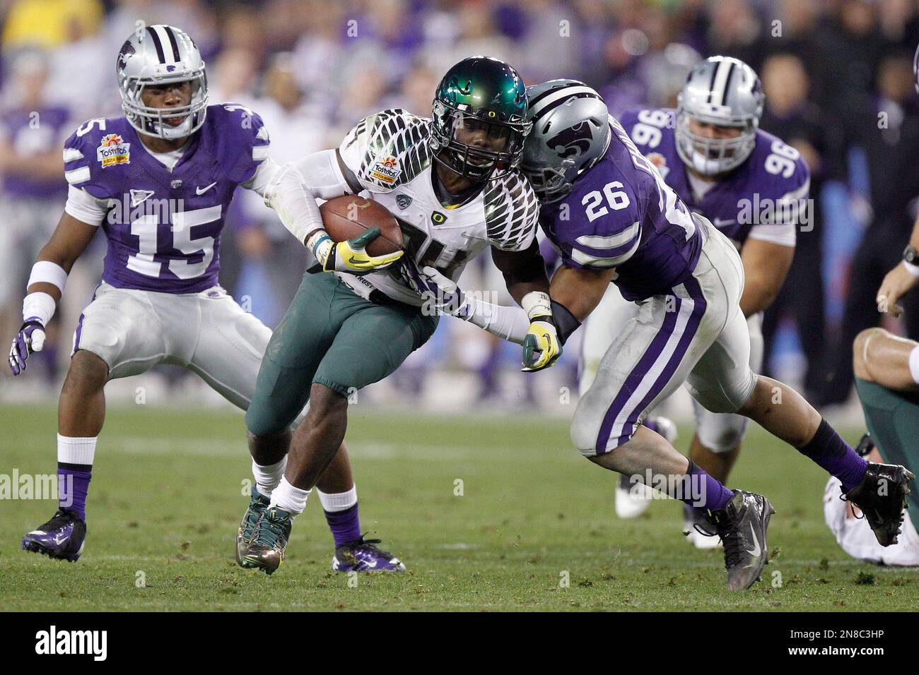 during the first half of the BCS National Championship NCAA college football  game Monday, Jan. 10, 2011, in Glendale, Ariz. (AP Photo/Matt York Stock  Photo - Alamy