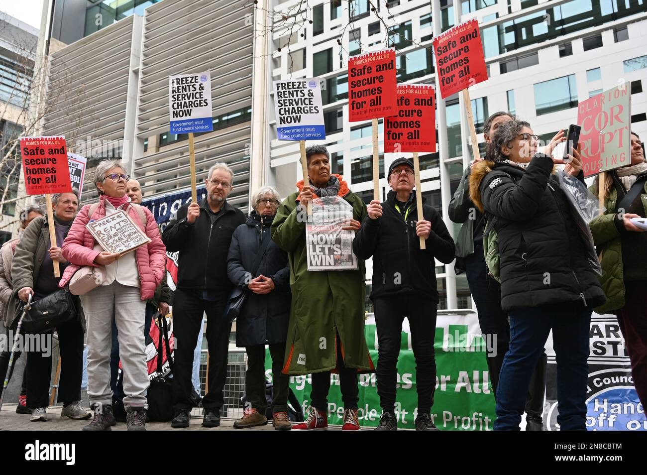 London, UK. 11th February 2023. Protest Outside The Department For ...