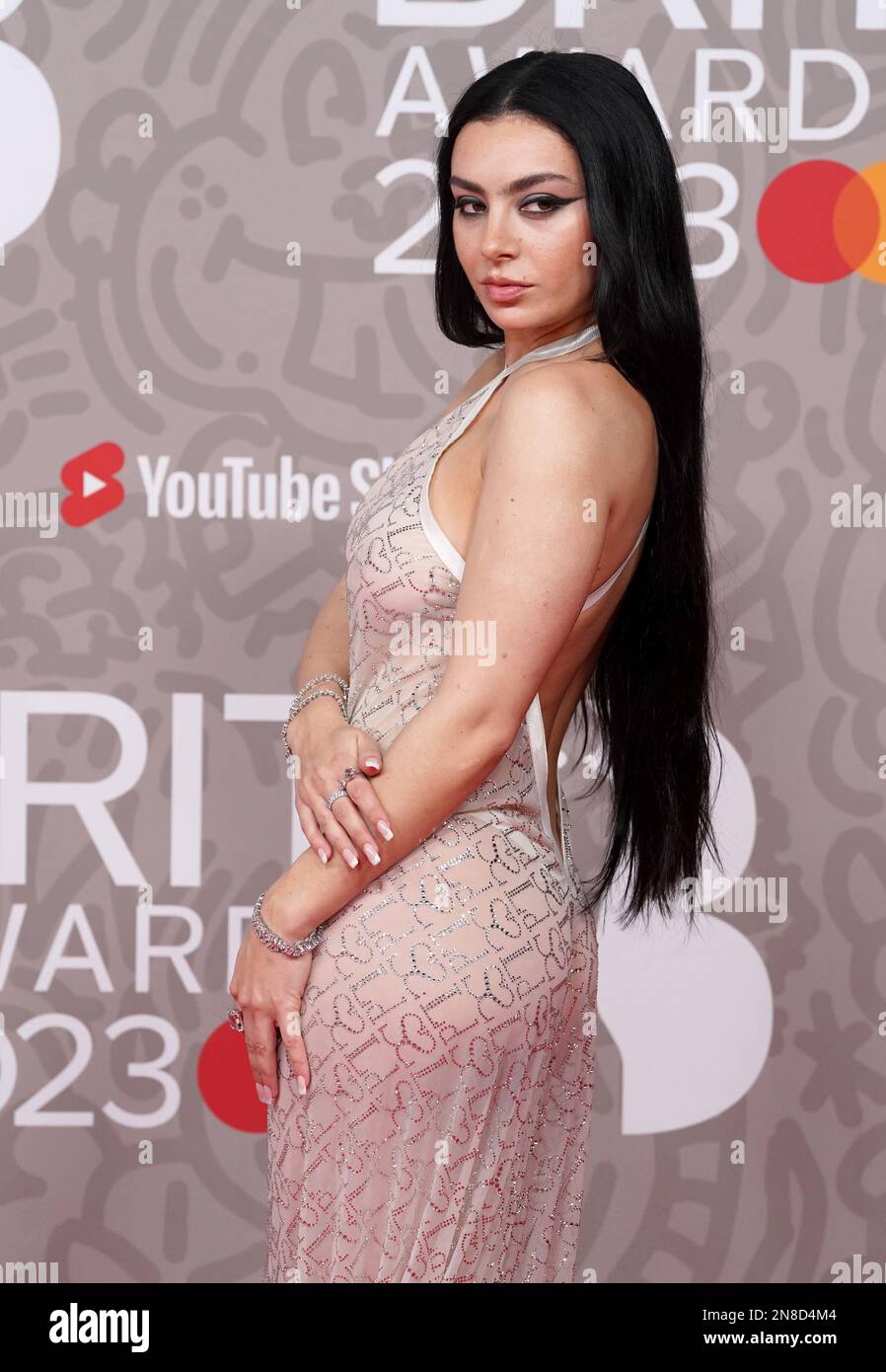 Charli XCX attending the Brit Awards 2023 at the O2 Arena, London