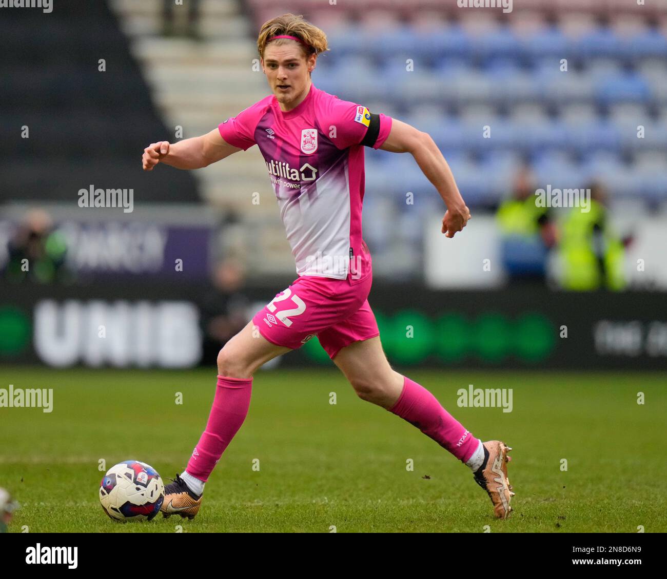 Jack Rudoni #22 of Huddersfield Town runs with the ball during the Sky 