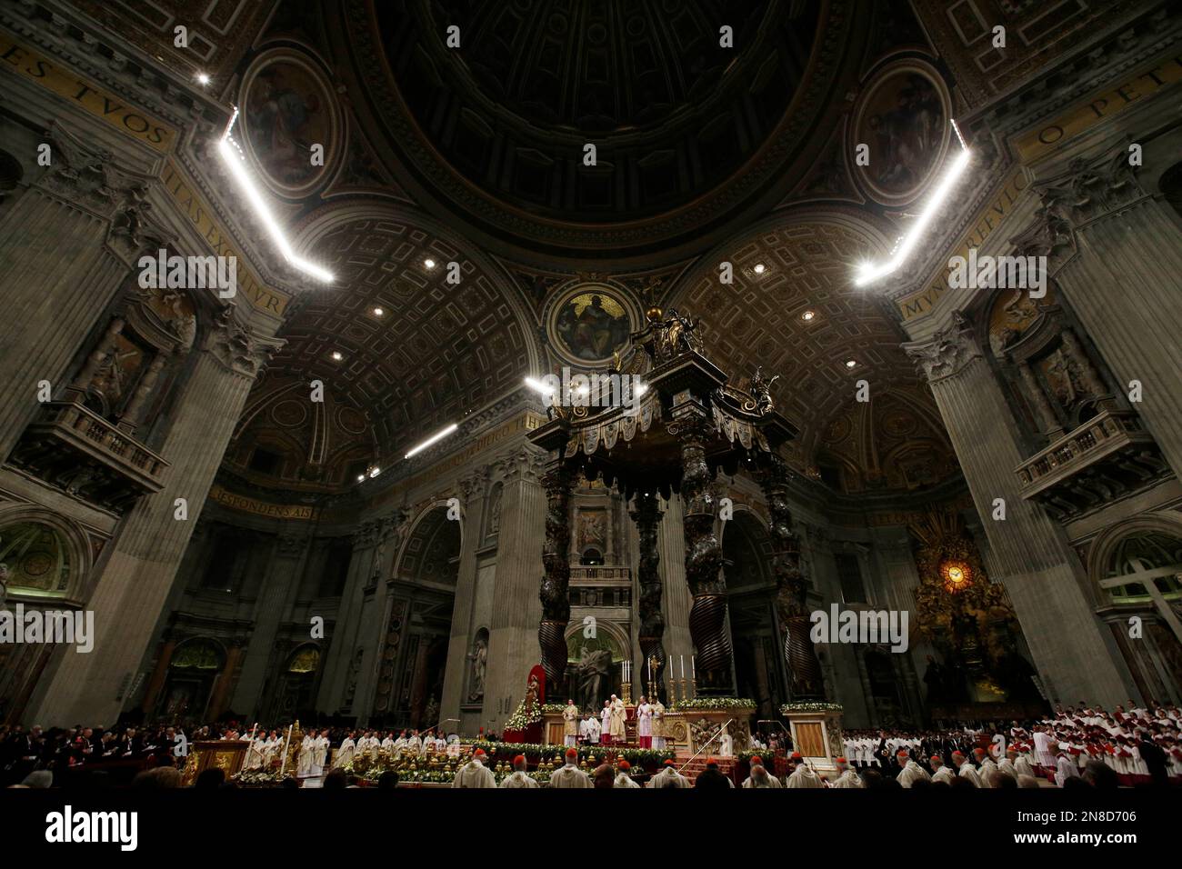 Pope Benedict XVI celebrates the Christmas Eve Mass in St. Peter's ...