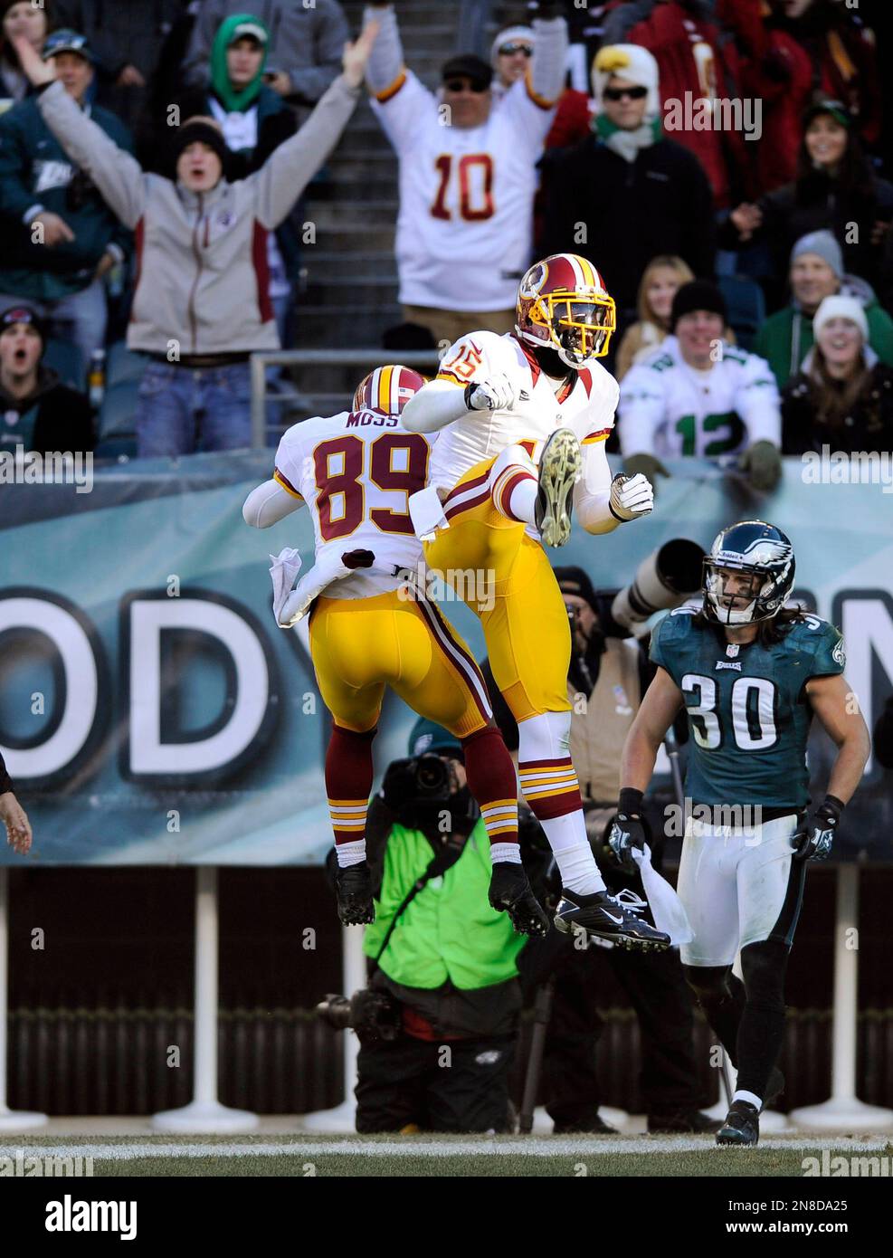 Photo: Washington Redskins Santana Moss (89) celebrates with Jabar