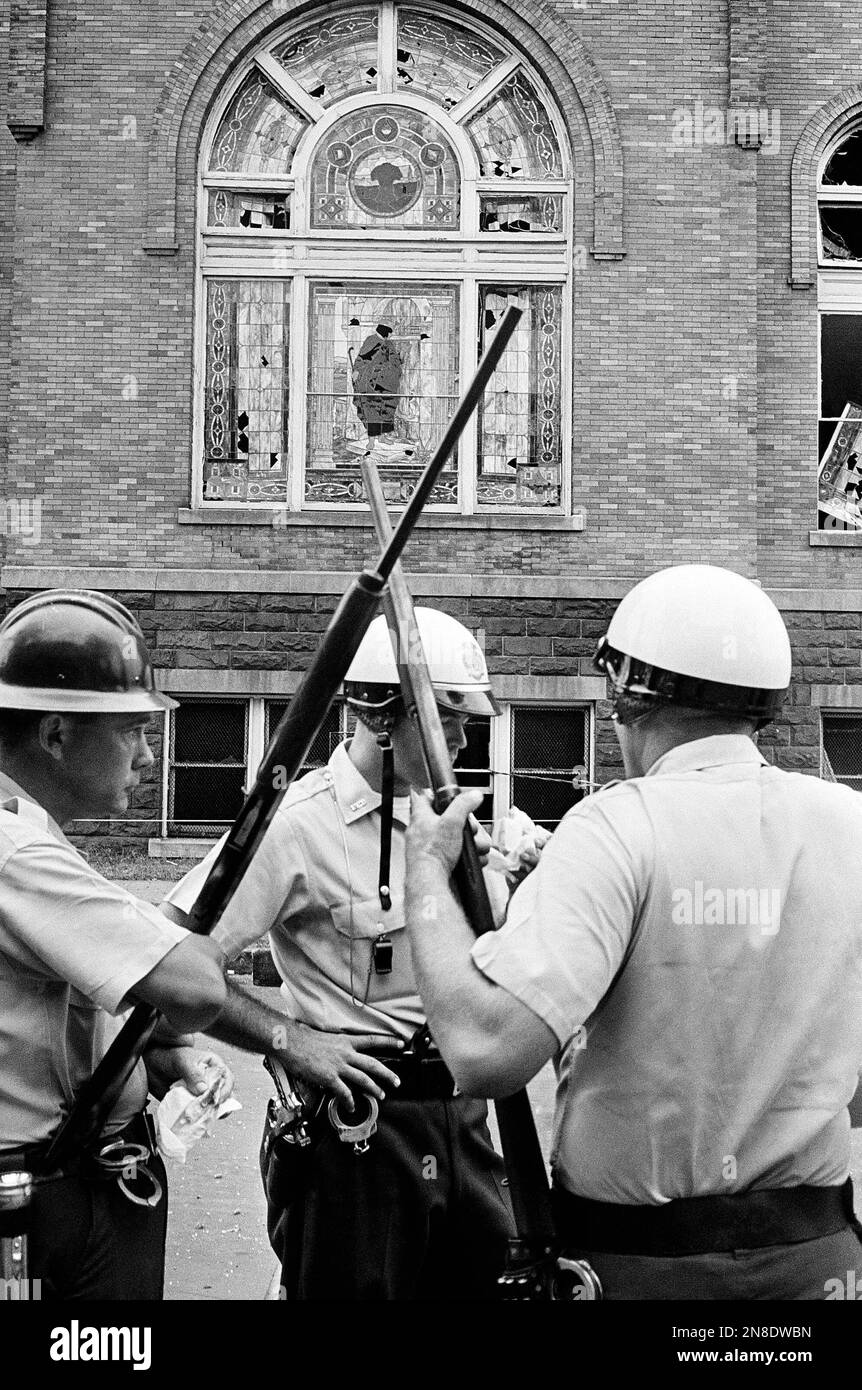 Policeman Stand Guard Outside The 16th Street Baptist Church In