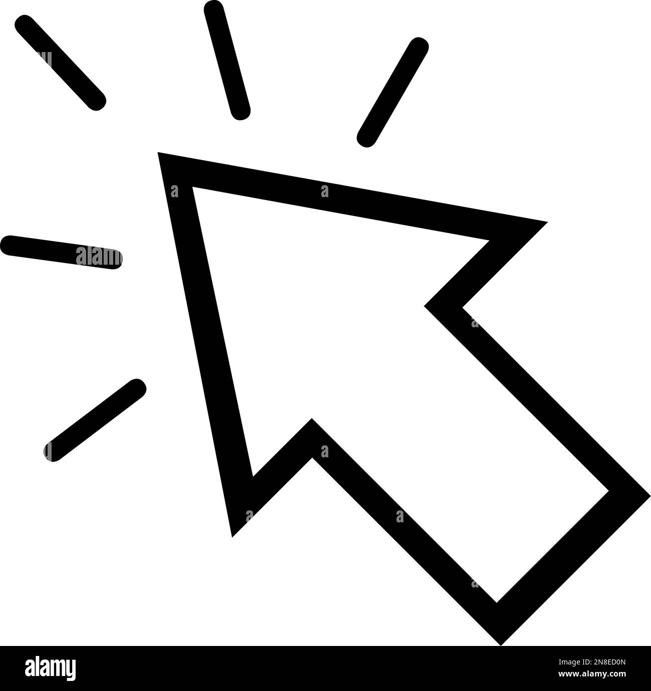 vector illustration of computer mouse cursor with arrow shape clicking Stock Vector Image & Art