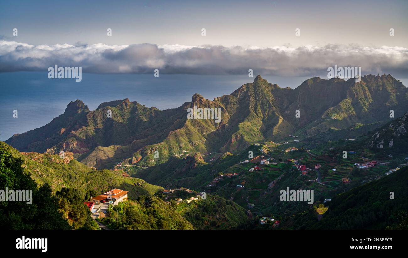 An Aerial View Of The Anaga Rural Park Tenerife Canary Islands Stock An Aerial View Of The Anaga Rural Park Tenerife Canary Islands Stock