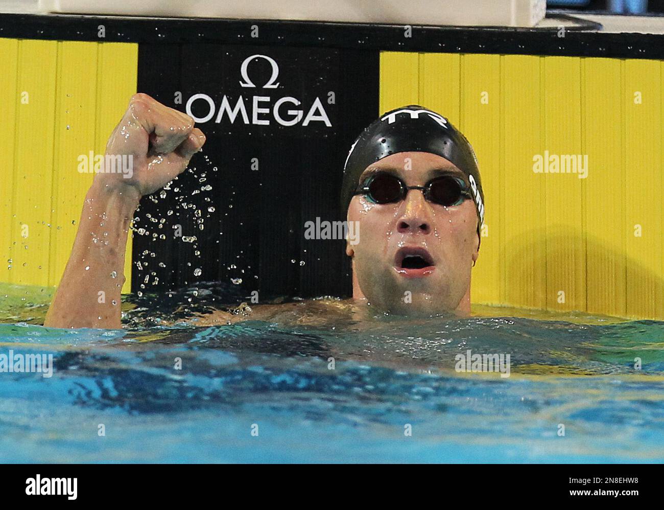 Matthew Grevers of U.S. reacts after his victory in the men's 100 ...