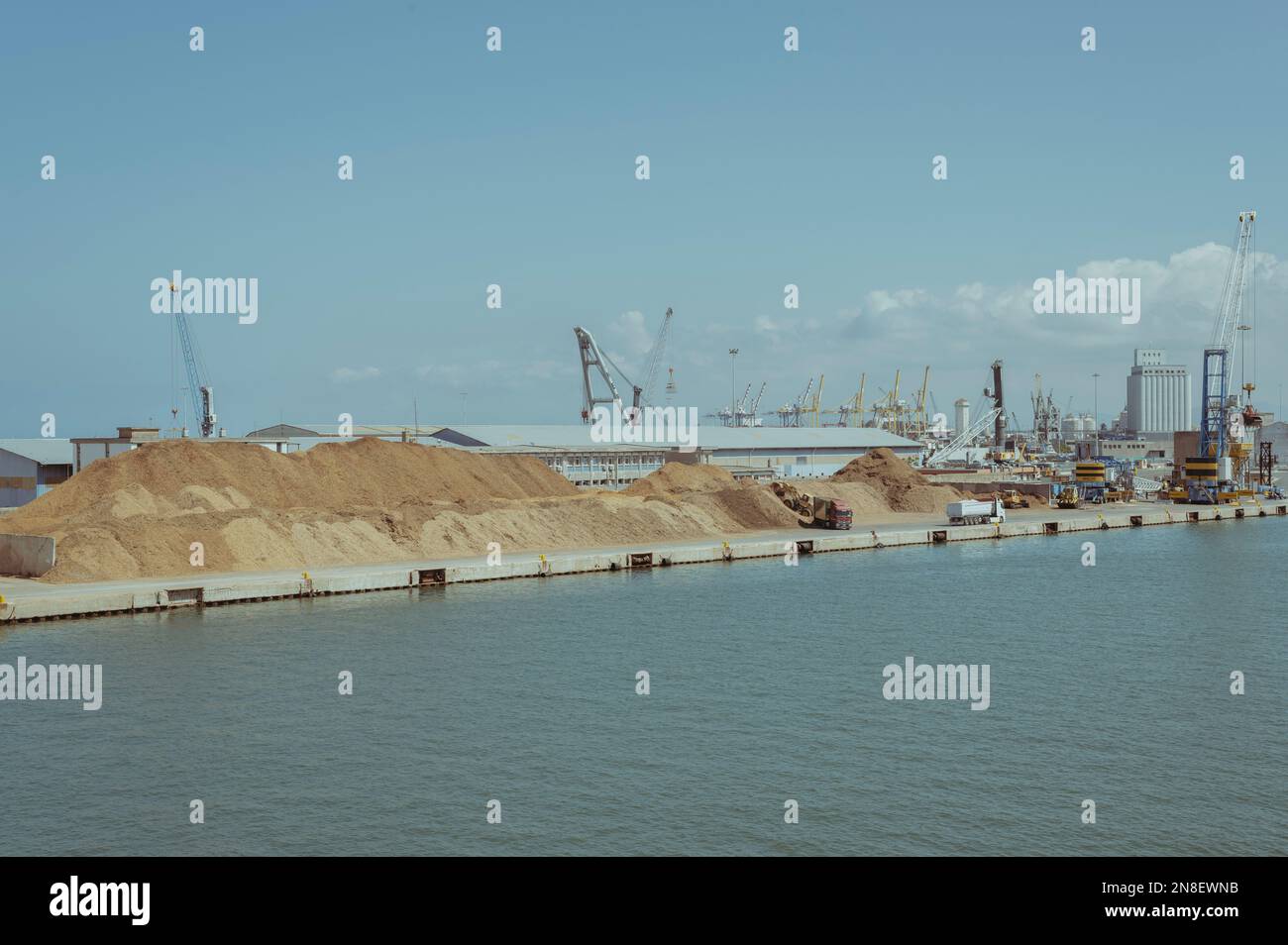 Livorno, Tuscany (Italy). Images of the port of Livorno during a working day Stock Photo