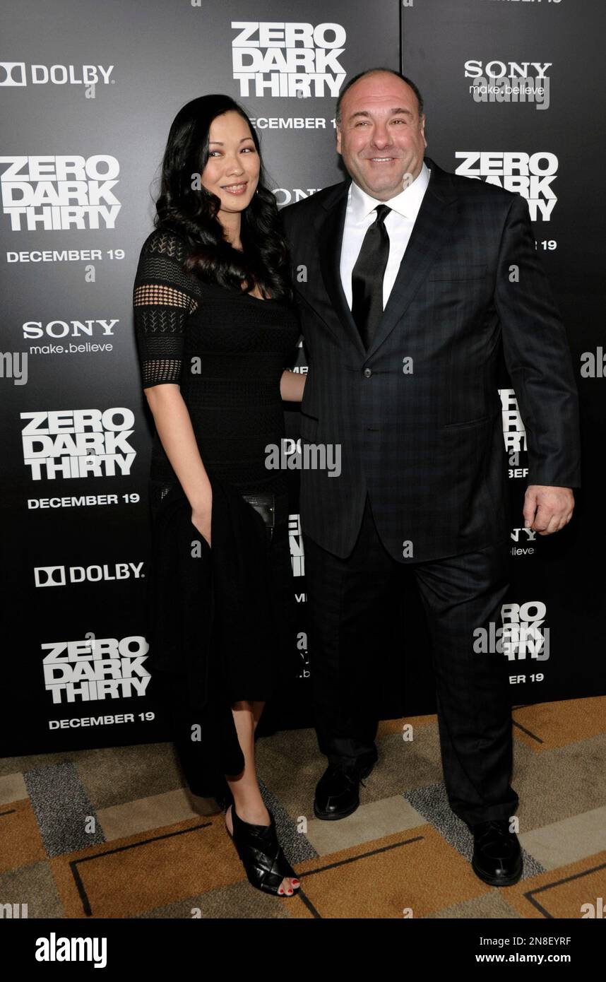 Actor James Gandolfini, right, and his wife Deborah Lin arrive at the