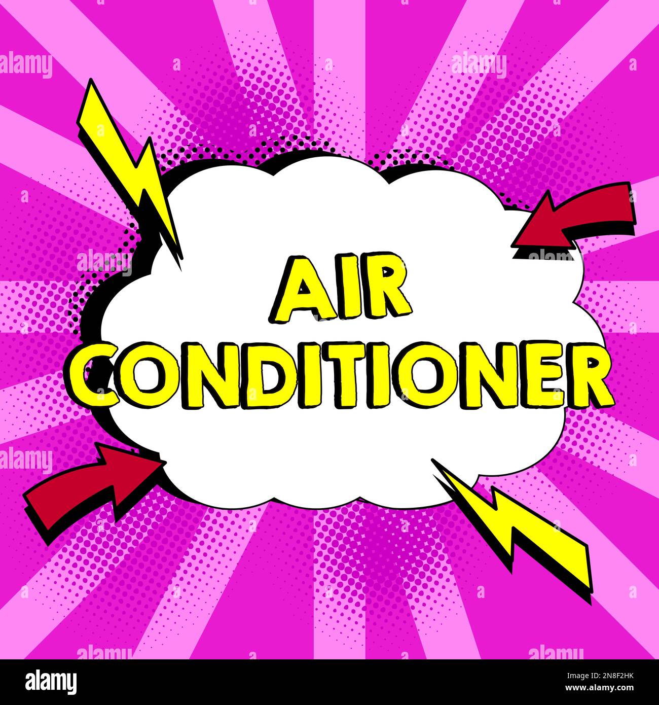 Conceptual caption Air Conditioner. Concept meaning apparatus for washing air and controlling