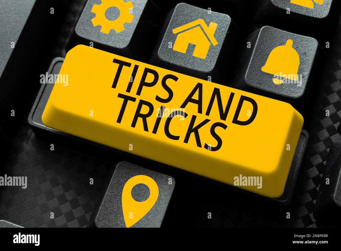 Text caption presenting Tips And Tricks. Business approach helpful