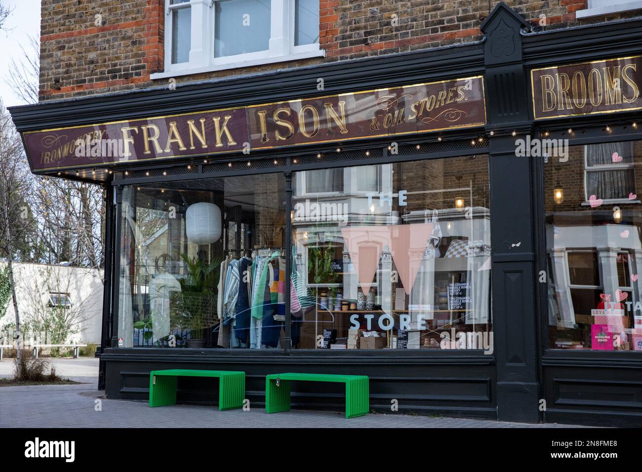 London, UK. 10th February, 2023. A shop is pictured in Orford Road in