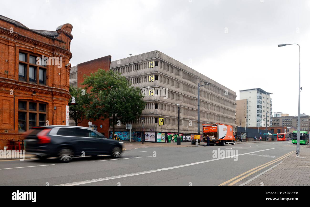 NCP multi story car park, Westgate Street, Cardiff. South Wales. Taken 2022. Stock Photo