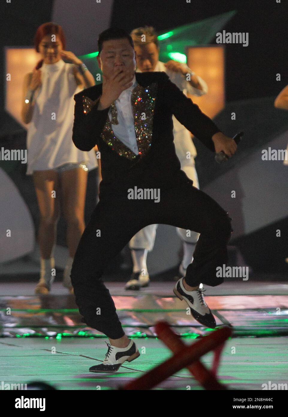 South Korean rapper PSY, who sings the popular