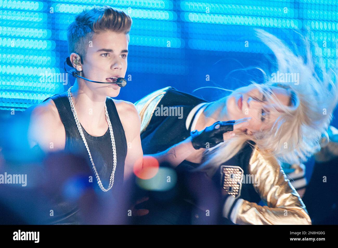 Singer Justin Bieber performs during the CFL's 100th Grey Cup