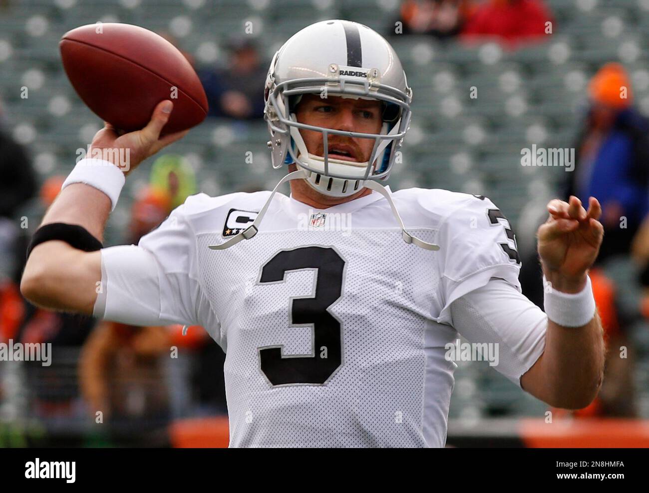 Jan 1, 2012; Oakland, CA, USA; Oakland Raiders quarterback Carson