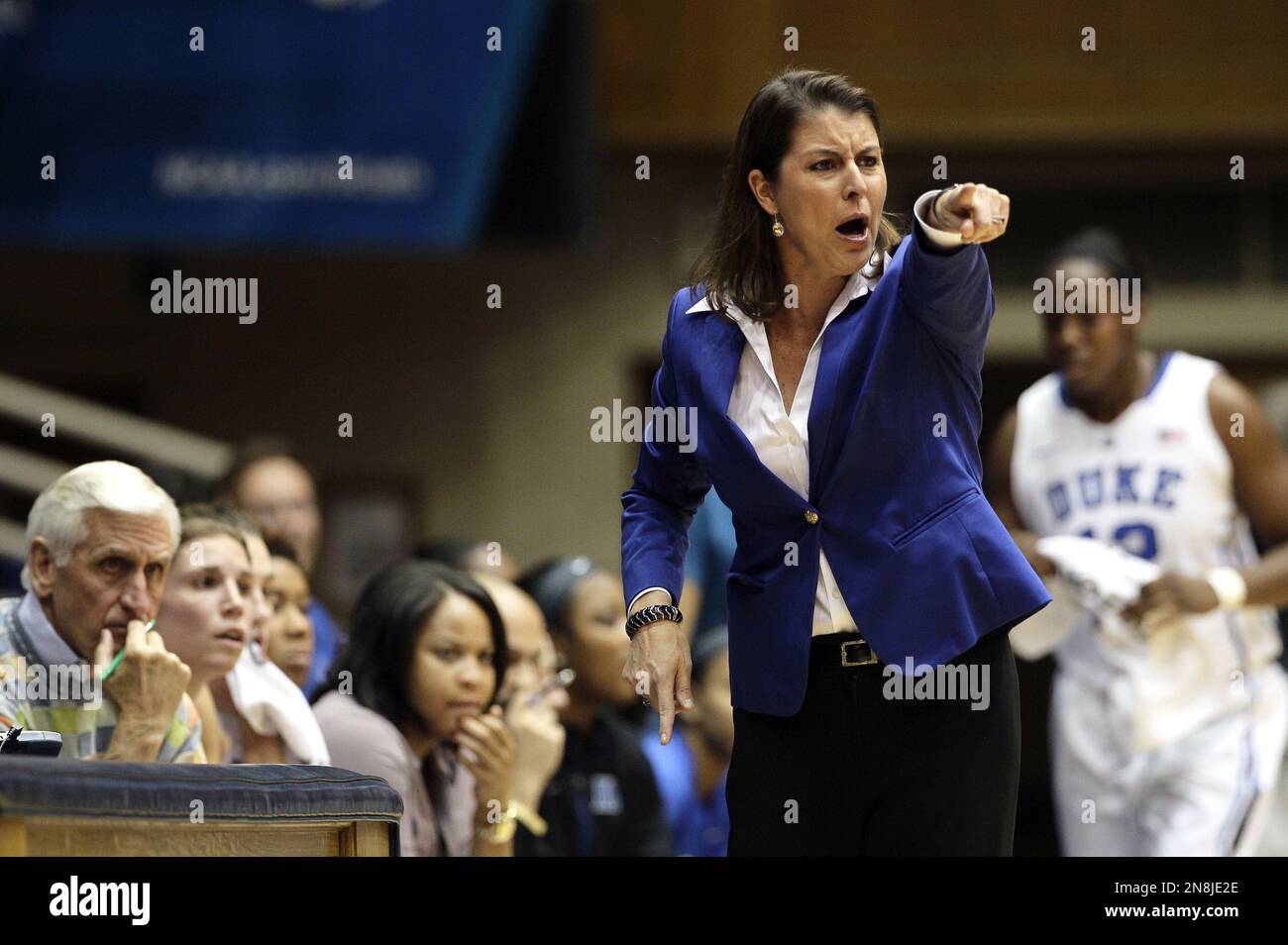 Duke Blue Devils head coach Joanne P. McCallie directs her team against