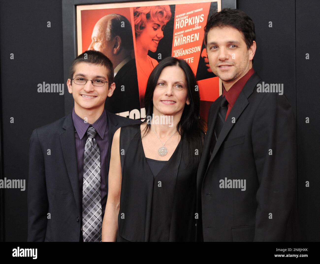 Actor Ralph Macchio and family attend the premiere for "Hitchcock" at