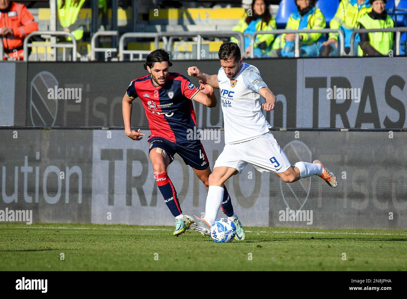 Unipol Domus, Cagliari, Italy, February 11, 2023, Stefano Pettinari of Benevento Calcio  during  Cagliari Calcio vs Benevento Calcio - Italian soccer Serie B match Stock Photo