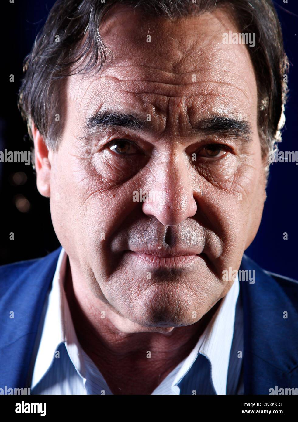 American film director, screenwriter and producer Oliver Stone poses ...