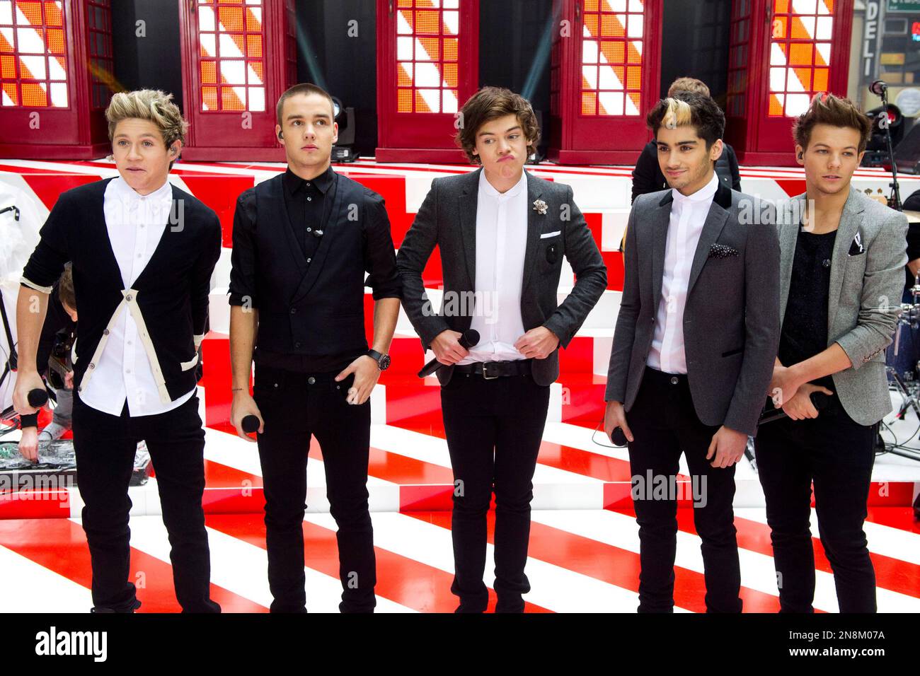 One Direction members, from left, Niall Horan, Liam Payne, Harry Styles ...