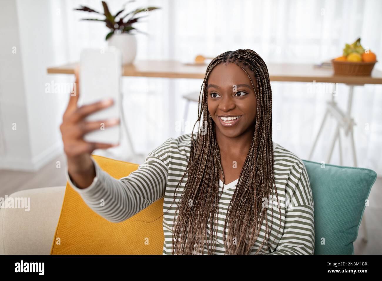 Woman dreadlocks taking selfie hi-res stock photography and images - Alamy