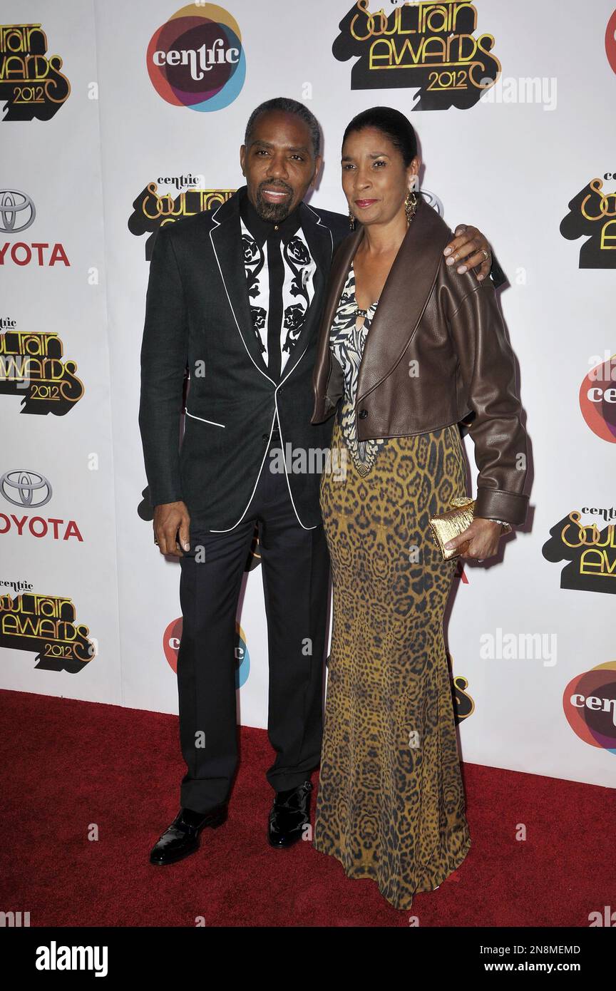 BET President of Broadcast Media Sales Lewis Carr and wife Diane Carr  arrive at the Soul Train Awards at Planet Hollywood Resort and Casino on  Thursday, Nov. 8, 2012, in Las Vegas. (