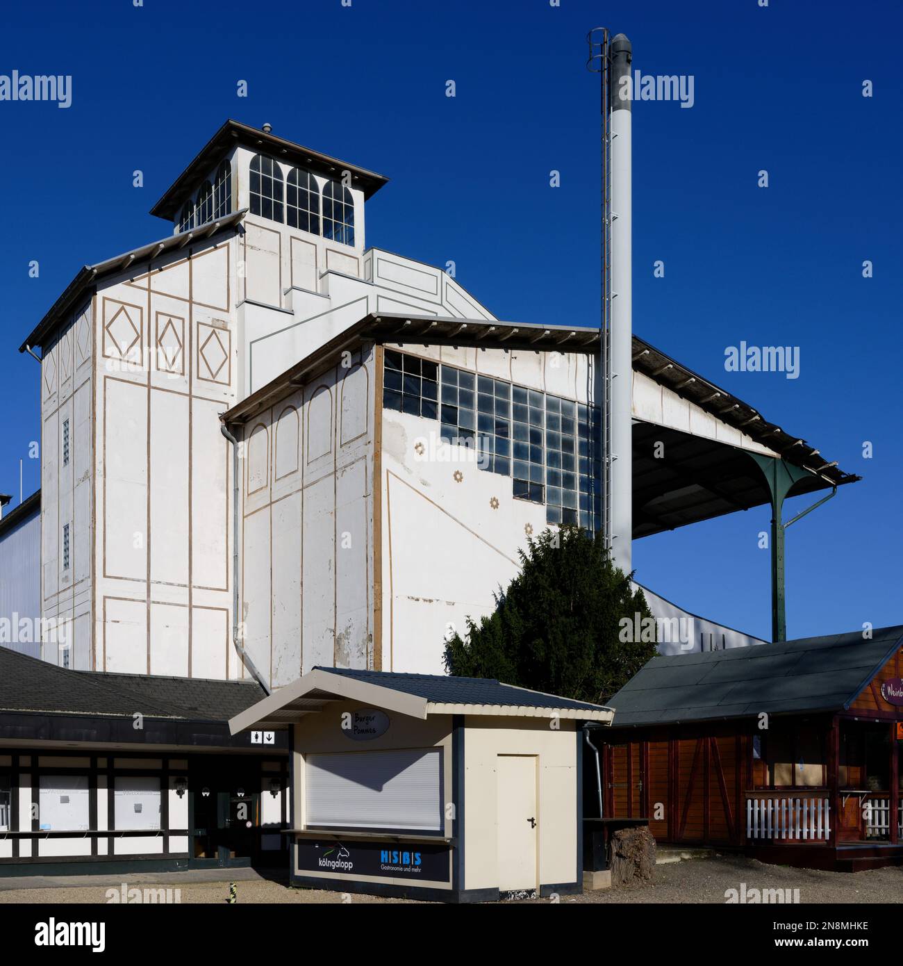 Cologne, Germany, February 08 2023 rear side of the old grandstand