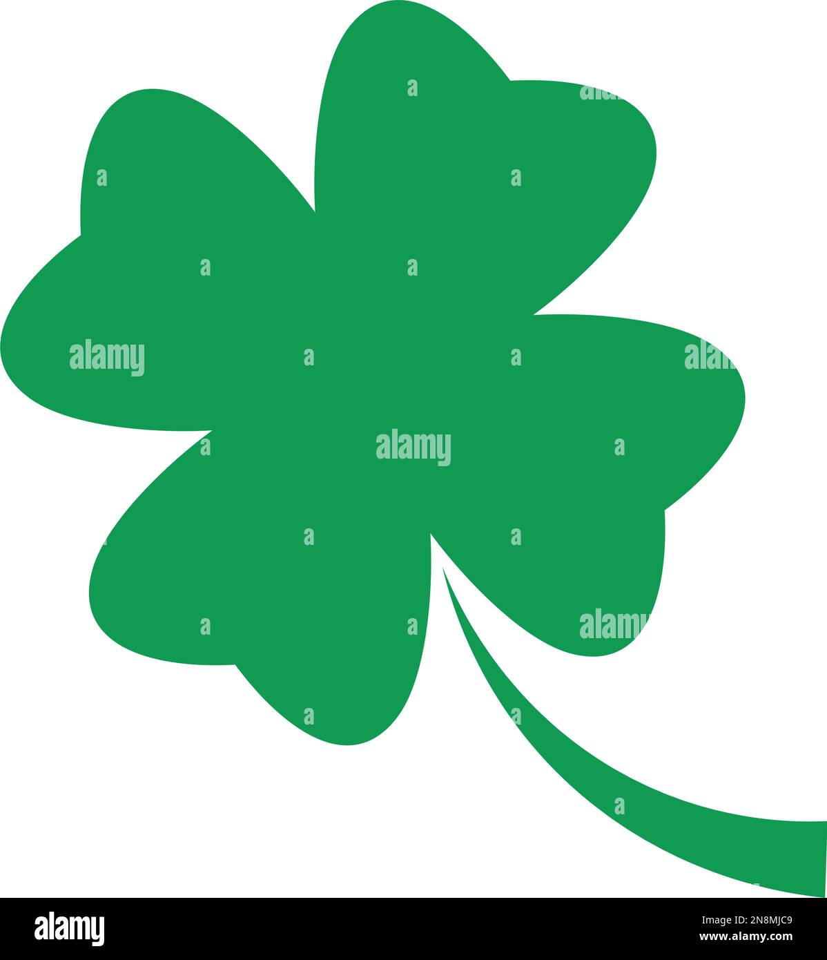 Shamrock - green four leaf clover icon. Good luck theme design element ...