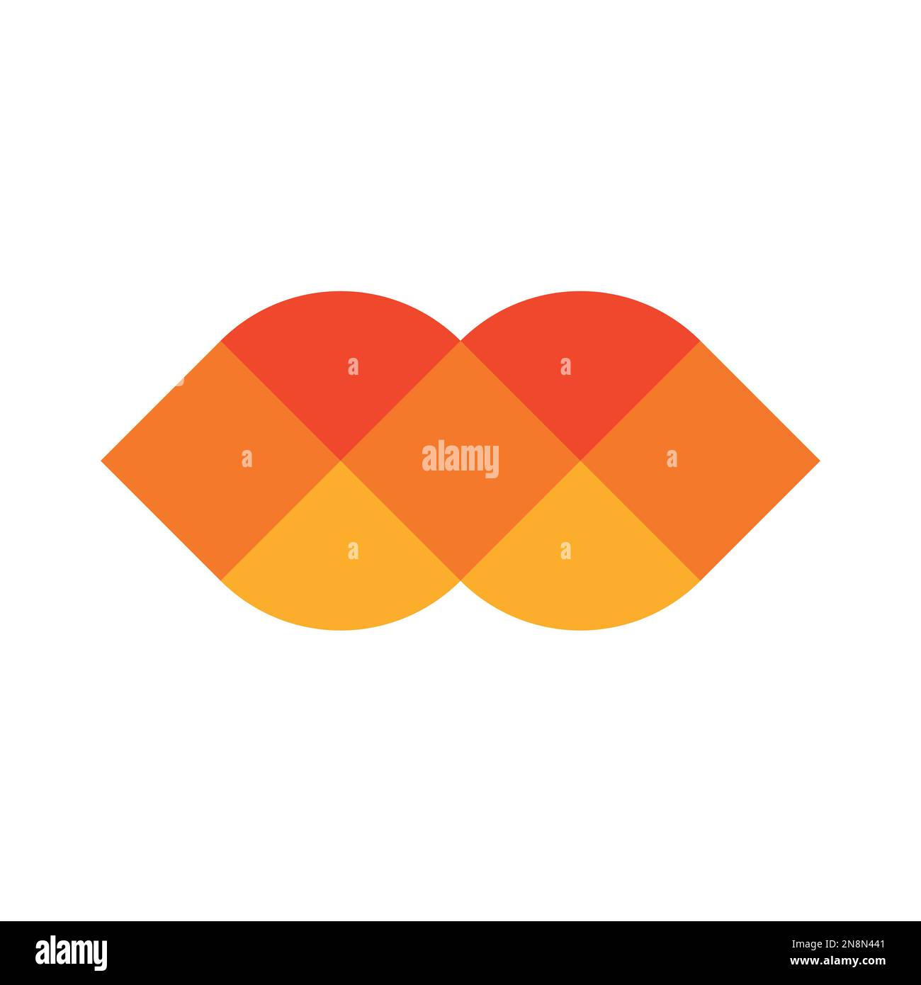 Hot pixelized mosaic logo design element. Abstract shape with sharp and ...