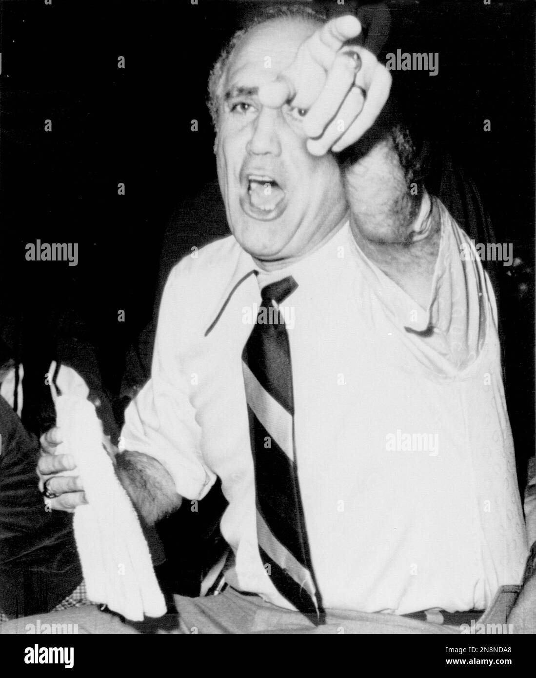 University of Nevada-Las Vegas basketball coach Jerry Tarkanian yells ...